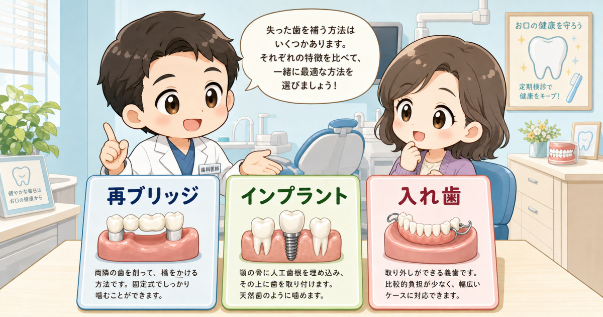 ブリッジの土台が痛む代表的な4つの原因と症状の特徴