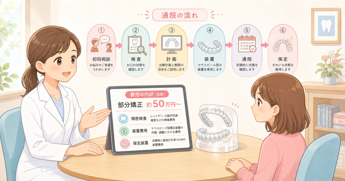 デジタル矯正の費用目安と治療の流れ|部分矯正から全体矯正まで