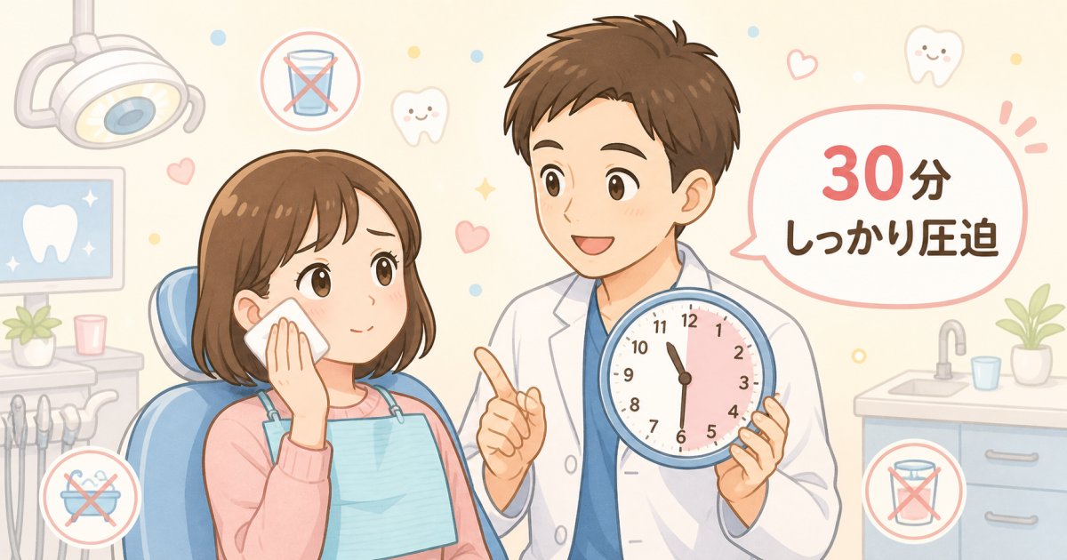 抜歯後の出血が止まらない時の対処法!ガーゼの噛み方と受診目安