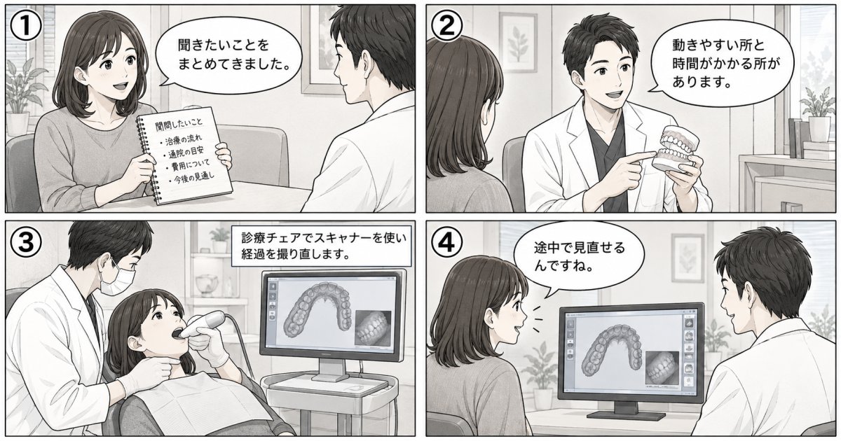 画像を目安に歯科医師と治療ゴールをすり合わせる方法