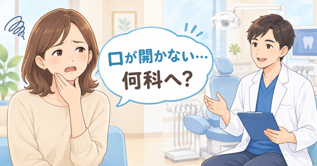 急に口が開かない…歯科?整形外科?判断基準をやさしく解説